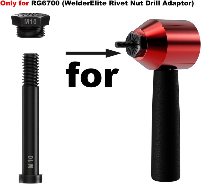 WelderElite Store Mandrels M10 (Accessories Rivet Nut Drill Adaptor Tool ‎RG6700) - Image 3